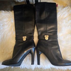 MICHAEL KORS HAMILTON TALL LEATHER BOOTS